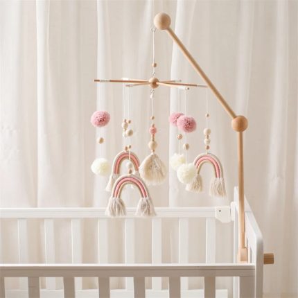 Les Jeux Montessori Wooden Baby Mobile – Colorful Crochet Designs