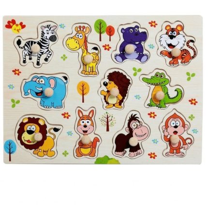 Les Jeux Montessori Plateau Zoo Animaux 23 x 30 cm