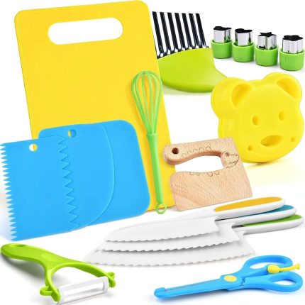 Les Jeux Montessori Kit de Cuisine 17 pièces Non toxique