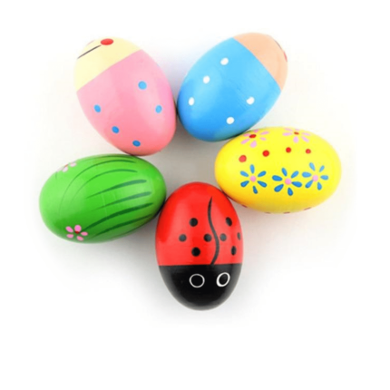 Les Jeux Montessori Wooden Musical Egg Random Color