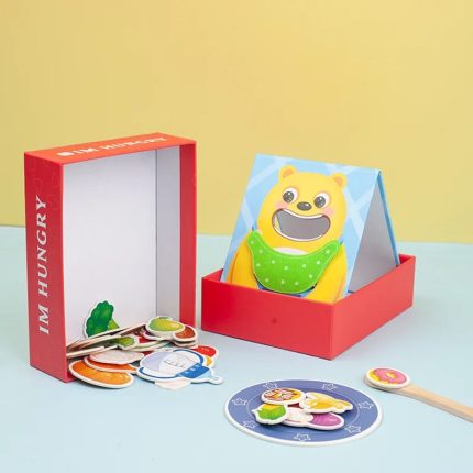 Montessori Wooden Feeding Bear Educational Toy for Children